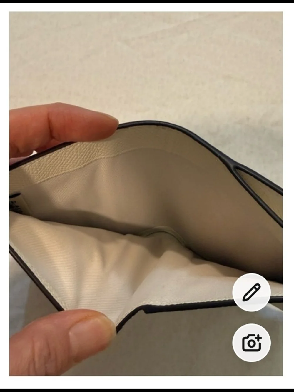 Coach Cream Refined Pebbled Leather Wallet